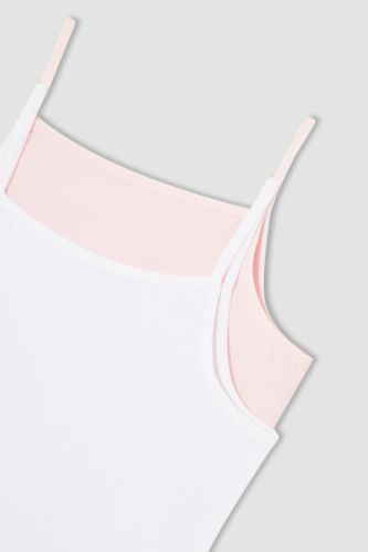 Kız Çocuk Basic 2'li Askılı Pamuklu Atlet