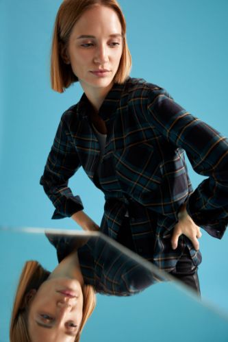 Retro Ekoseli Relax Fit Flanel Oduncu Gömlek