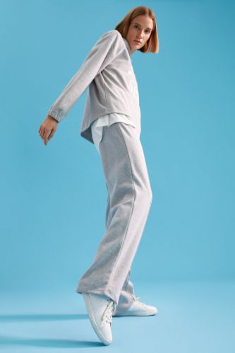 Beli Bağcıklı Cepli Relax Fit Eşofman Altı