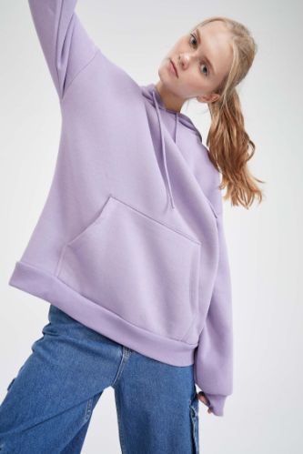 Regular Fit Cepli Uzun Kollu Sweatshirt