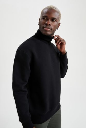 Regular Fit Balıkçı Yaka Sweatshirt