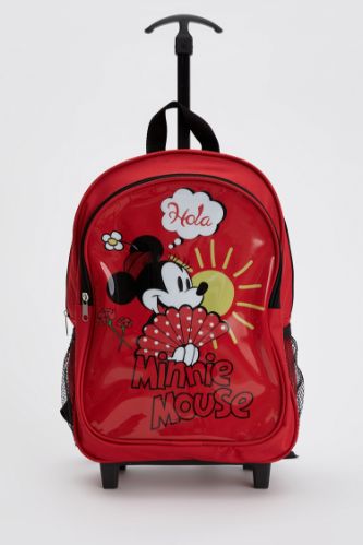 Kız Çocuk Minnie Mouse Lisanslı Çek Çekli Okul Çantası