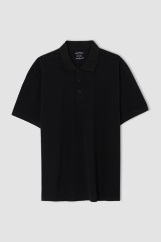 Büyük Beden Regular Fit Polo Yaka Basic Kısa Kollu Tişört