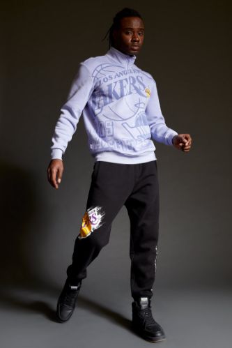 NBA Los Angeles Lakers Lisanslı Regular Fit İçi Yumuşak Tüylü Jogger Eşofman Altı