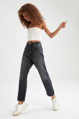 Mary Straight Fit Yüksek Bel Jean Pantolon