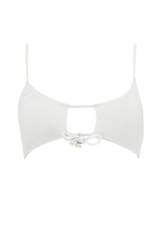 Bağcık Detaylı Kare Bikini Üstü