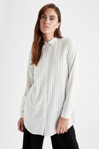 Basic Relax Fit Dokuma Gömlek Tunik