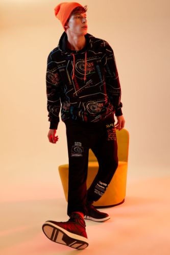 Oversize Fit Baskılı Pamuklu Jogger Eşofman Altı