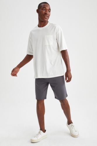 Regular Fit Beli Bağcıklı Şort