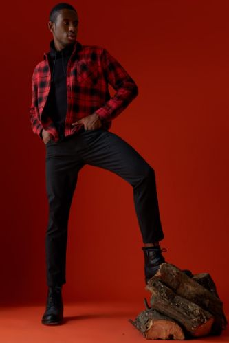 Regular Fit Basic Pazen Kumaş Chino Pantolon