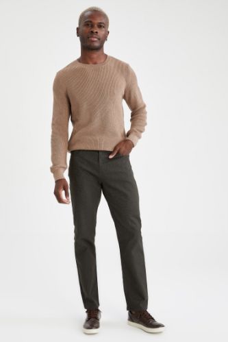 Regular Fit Yün Görünümlü Chino Pantolon