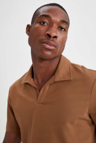 Modern Fit Polo Yaka Basic Kısa Kollu Tişört