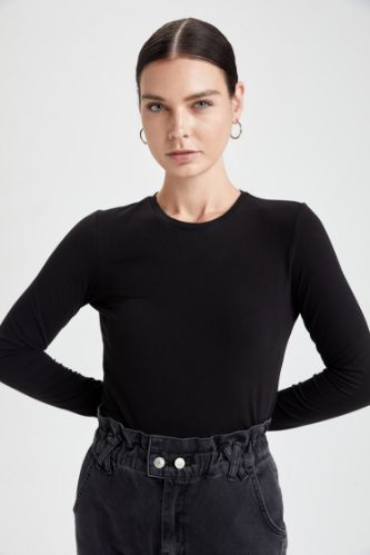 Regular Fit Basic Uzun Kollu Tunik Tişört