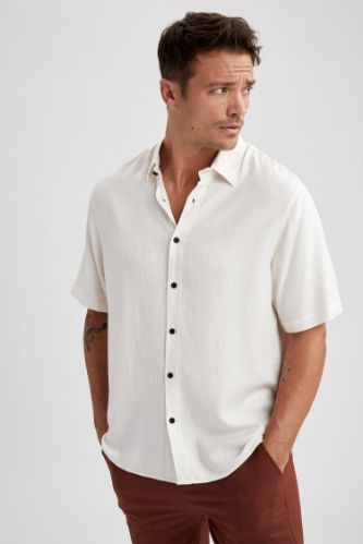 Modern Fit Basic Kısa Kollu Gömlek