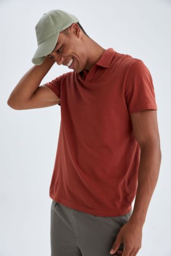 Modern Fit Polo Yaka Basic Kısa Kollu Tişört