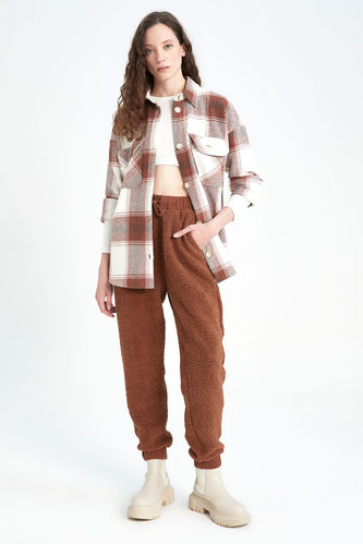 Regular Fit With Pockets Sherpa Trousers