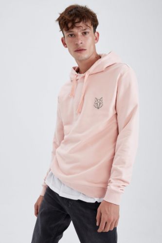 Oversize Fit Kapüşonlu Sırt Baskılı Sweatshirt