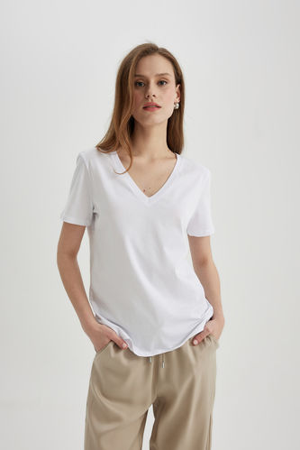 Regular Fit V-Neck Short Sleeve T-Shirt
