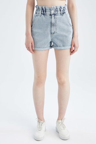 Paperbag Fit Mini Jean Short