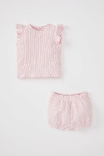 Baby Girl Sleeveless Undershirt Shorts 2 Piece Set