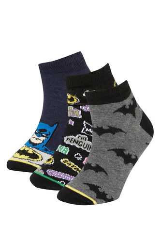 Erkek Çocuk Batman Pamuklu 3'lü Patik Çorap