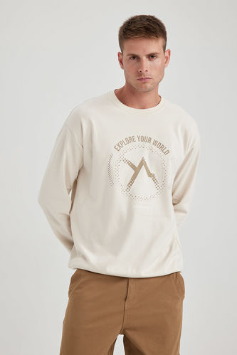 Oversize Fit Discovery Licensed Long Sleeve Sweatshirt