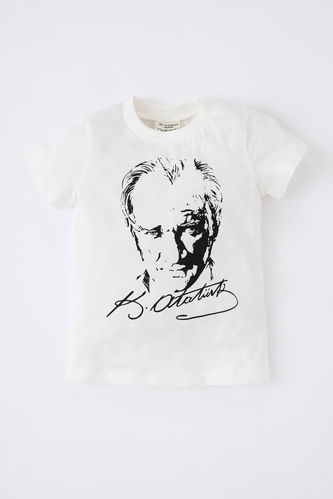 Kız Bebek Atatürk Baskılı Kısa Kollu Tişört