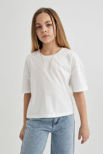 Girl Crop Short Sleeve T-Shirt
