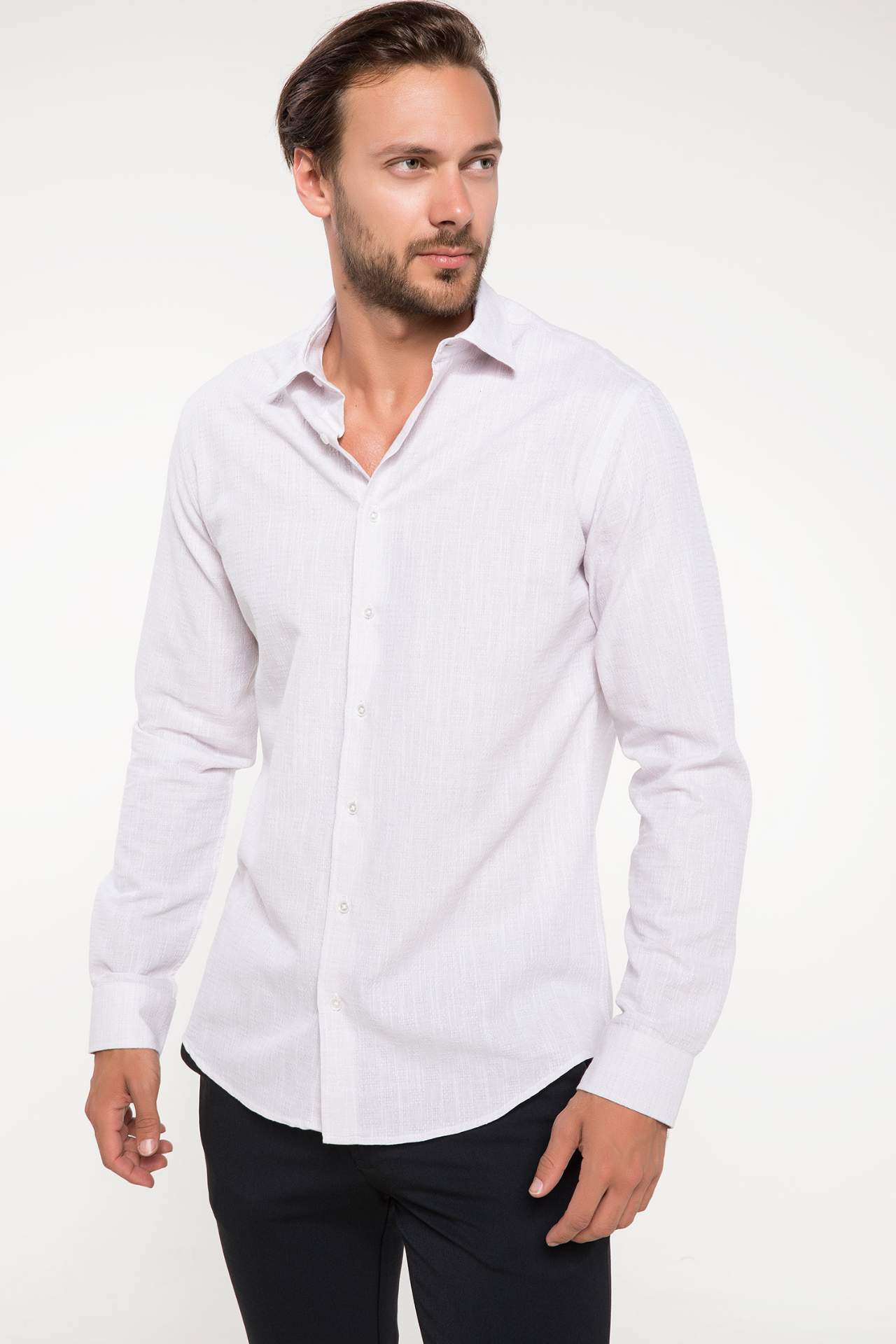 smart casual white shirt