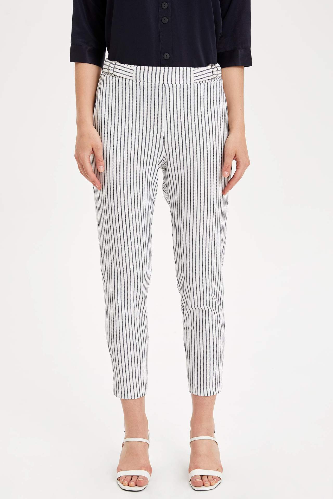 striped capri pants