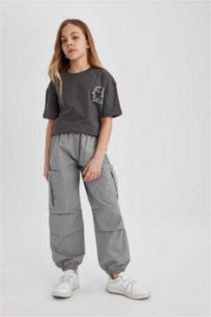 Kız Çocuk Disney Mickey & Minnie Oversize Fit Kısa Kollu Tişört