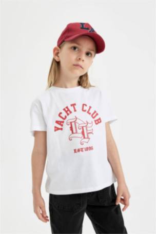 Kız Çocuk Baskılı Kısa Kollu Tişört