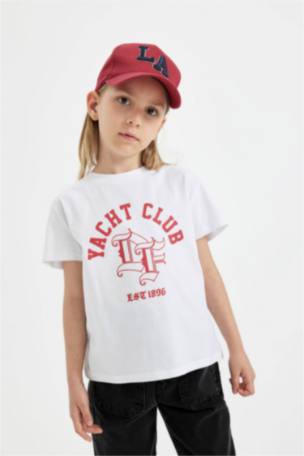 Kız Çocuk Baskılı Kısa Kollu Tişört