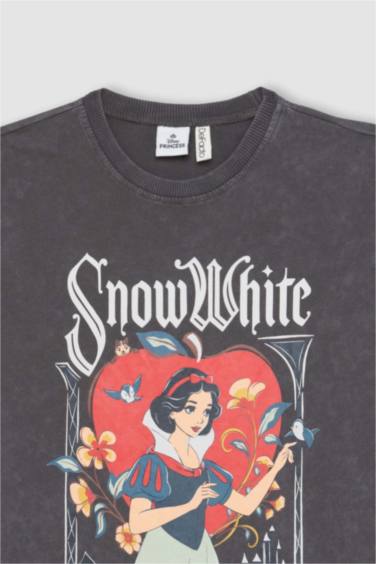 Kız Çocuk Disney Prenses Relax Fit Kısa Kollu Tişört