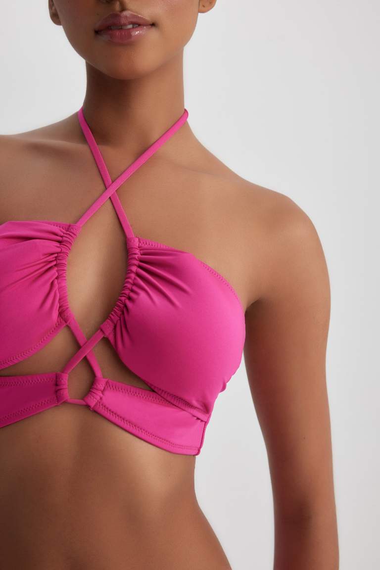 Pink Women Regular Fit Bikini Top Defacto