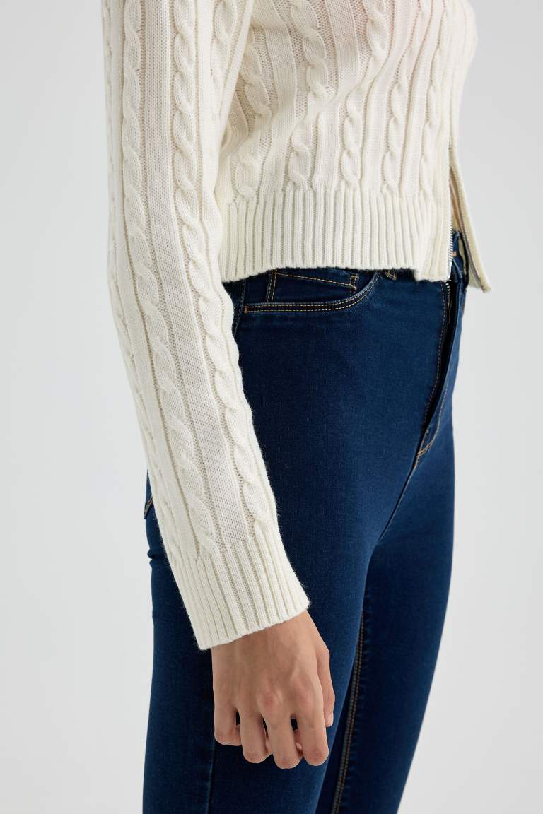 Super Skinny Fit Yüksek Bel Dar Paça Jean Pantolon