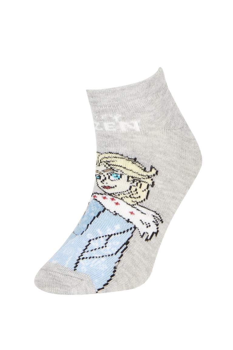 Kız Çocuk Frozen 3'lü Pamuklu Patik Çorap