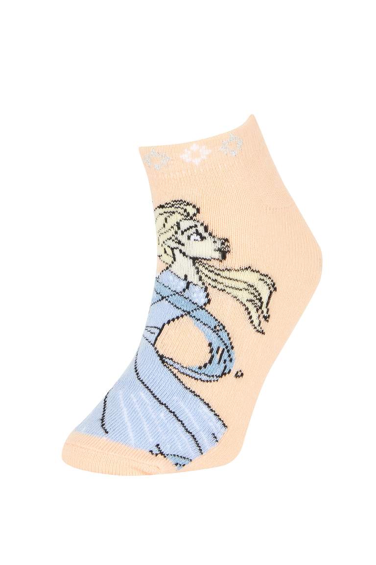 Kız Çocuk Frozen 3'lü Pamuklu Patik Çorap