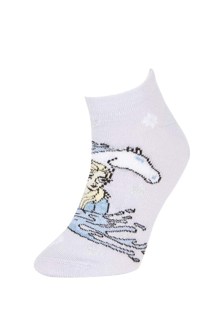 Kız Çocuk Frozen 3'lü Pamuklu Patik Çorap