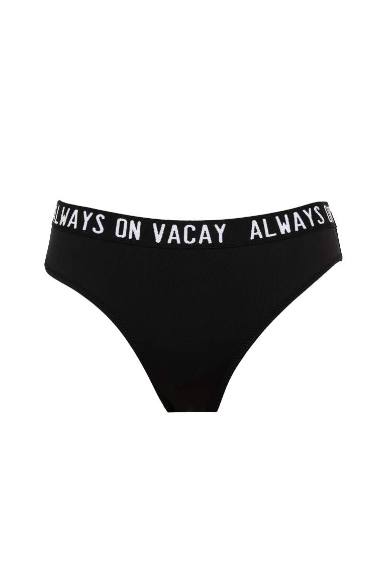 Black Women Regular Fit Bikini Bottom Defacto