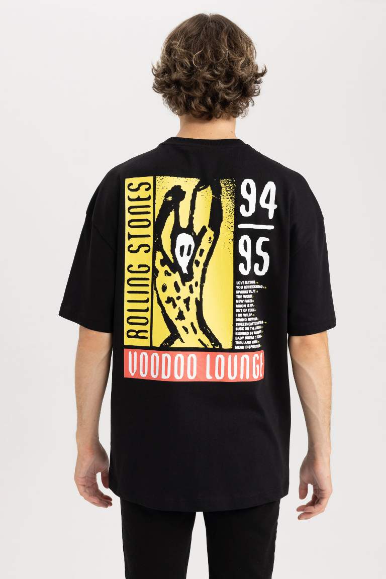 Rolling Stones Comfort Fit Bisiklet Yaka Baskılı Kısa Kollu Tişört