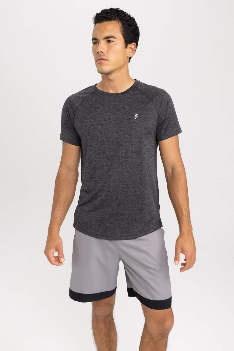 DeFactoFit Slim Fit Bisiklet Yaka Kısa Kollu Sporcu Tişört
