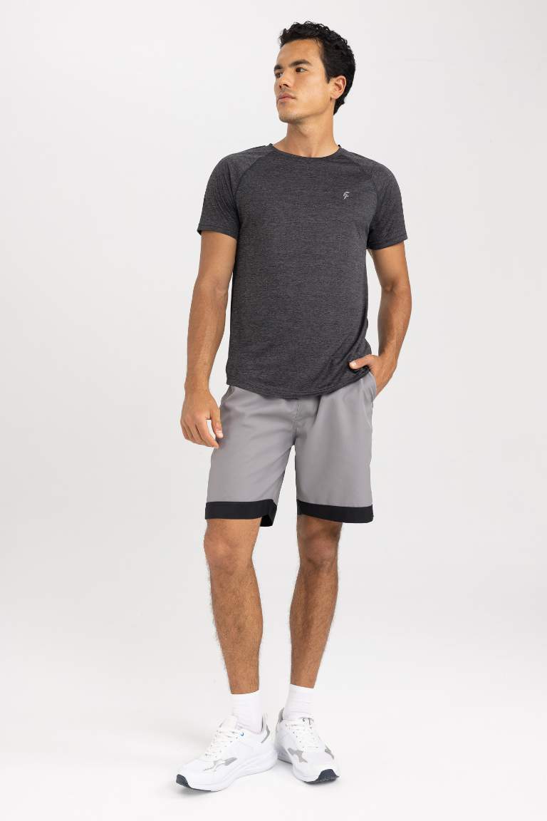 DeFactoFit Slim Fit Bisiklet Yaka Kısa Kollu Sporcu Tişört