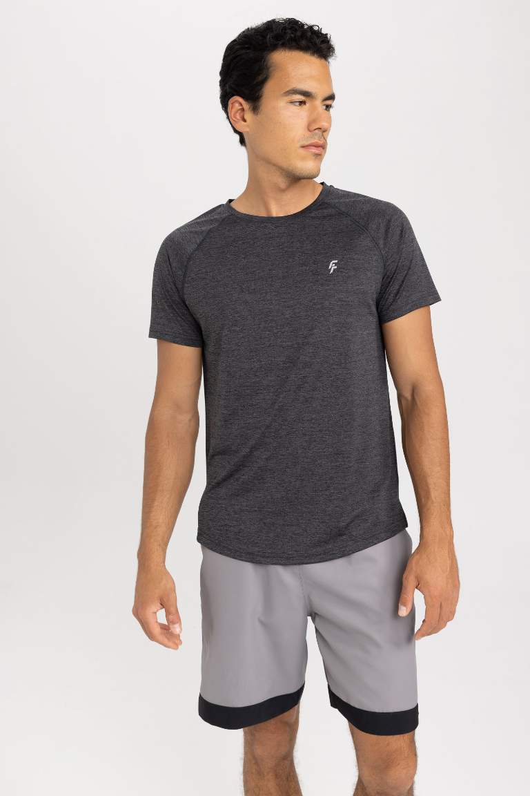 DeFactoFit Slim Fit Bisiklet Yaka Kısa Kollu Sporcu Tişört