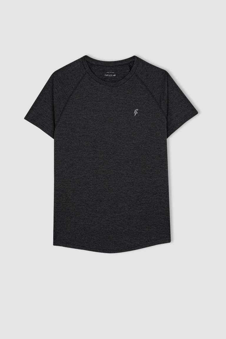 DeFactoFit Slim Fit Bisiklet Yaka Kısa Kollu Sporcu Tişört