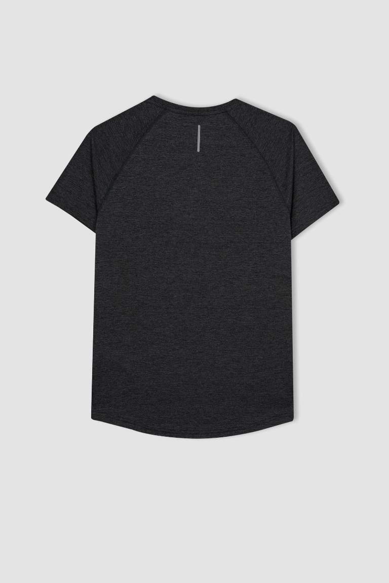 DeFactoFit Slim Fit Bisiklet Yaka Kısa Kollu Sporcu Tişört