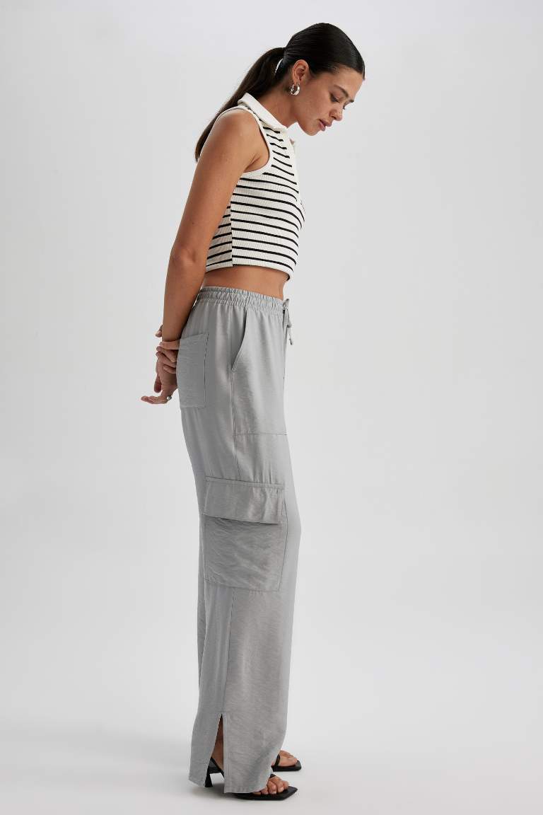 Grau Damen Hose Mit Weitem Bein 2846658 DeFacto