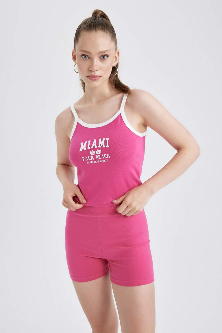 Coool Fitted Baskılı Ribana Atlet