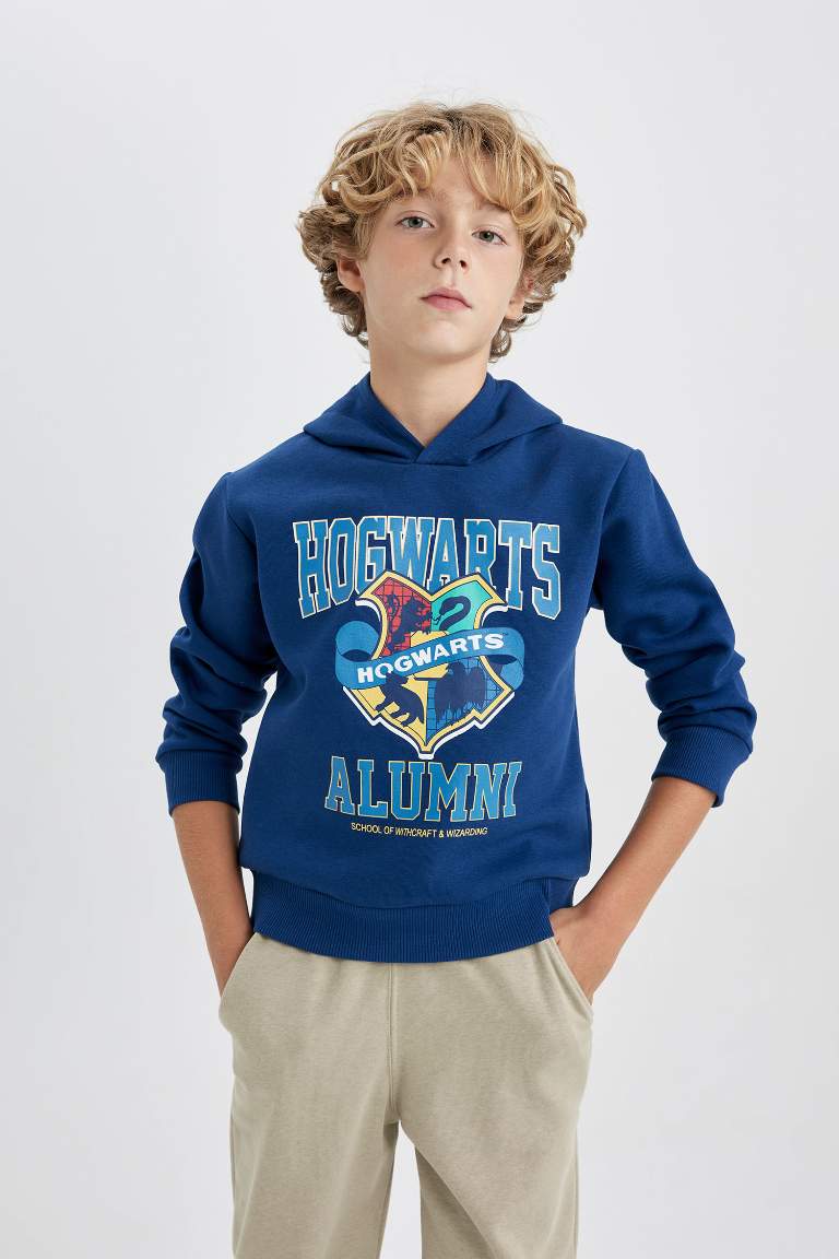 Erkek Çocuk Harry Potter Bisiklet Yaka Kalın Sweatshirt