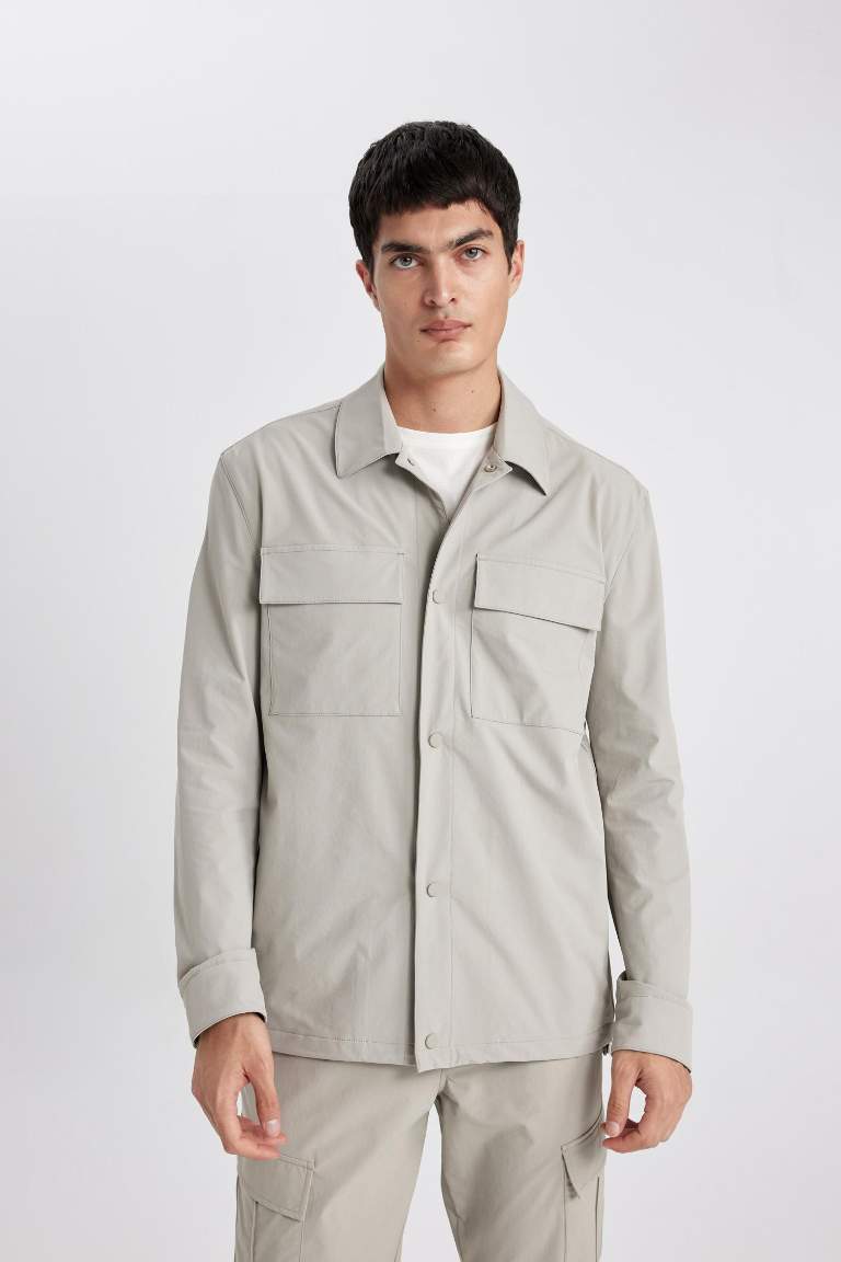 Regular Fit Polo Yaka Gömlek Ceket